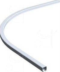 Łuk szyny nośnej 90° MANTION HERCULE 9010C, promień 500 mm, odcinki proste 360 mm, ocynk - zdjęcie produktu