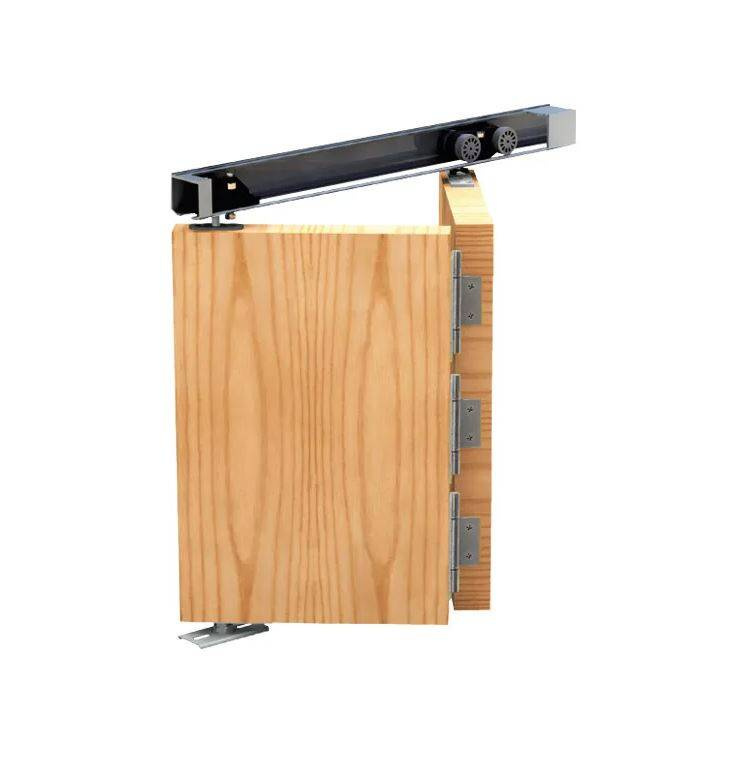 Zestaw 2-skrzydłowy do 40 kg MANTION HP2/40 - widok produktu z zamontowanymi drzwiami harmonijkowymi