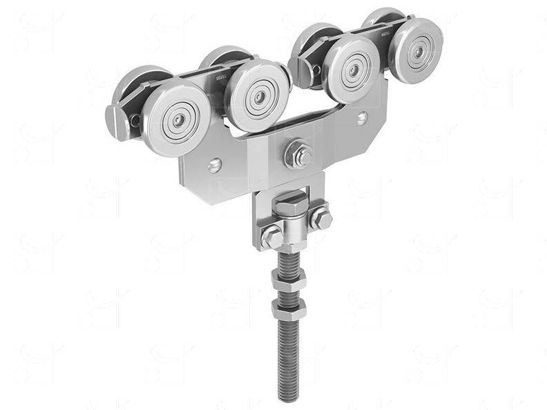 Wózek 8-kołowy z przedłużonym trzpieniem MANTION 9268SL, ocynk - zdjęcie 1