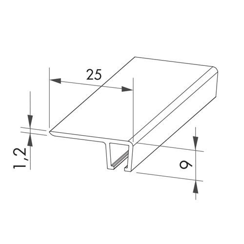 Uszczelki szczotkowe kątowe profil ALU F5-25 3000 mm - łatwy montaż