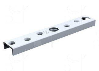 Wzmocniona U-kształtna płytka montażowa do skrzydeł drewnianych MANTION 0096W, ocynk - zdjęcie produktu 1