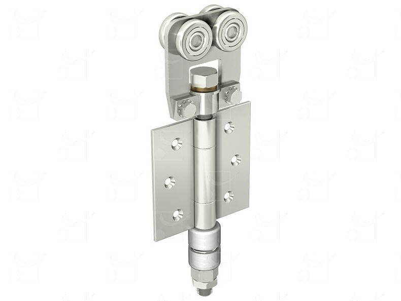 Wózek 4-kołowy z zawiasem MANTION 9332, ocynk - zdjęcie 1