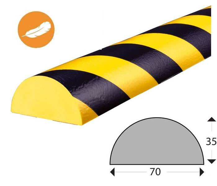 Elastyczny profil ostrzegawczo-ochronny KNUFFI typ C+ SOFT (1000 mm) - elastyczność i trwałość