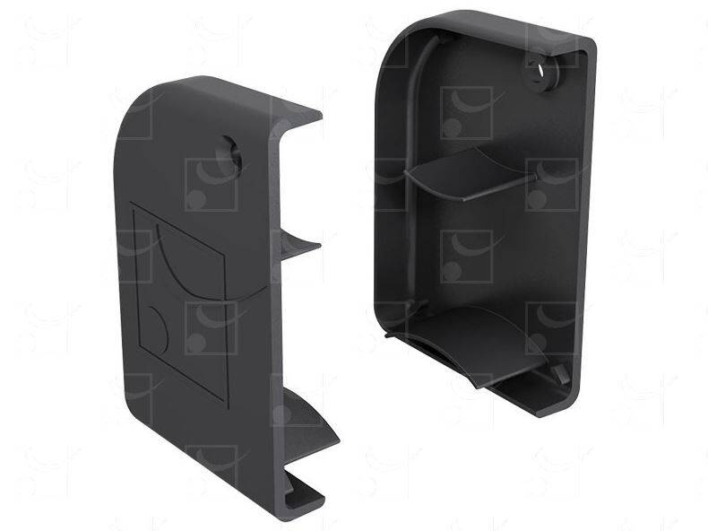 Komplet zaślepek do maskownicy MANTION GH10430EN, plastik - elementy systemu do drzwi harmonijkowych