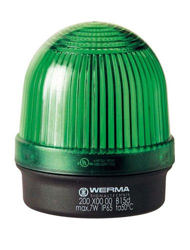 Lampa sygnalizacyjna WERMA 200 zielona - solidna konstrukcja i wysoka jakość materiałów