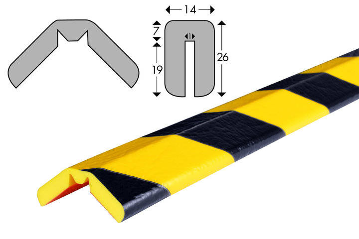 Elastyczny profil ostrzegawczo-ochronny KNUFFI typ W (1000 mm) - zdjęcie produktu