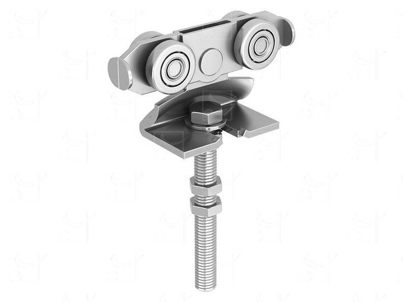 Wózek 4-kołowy z przedłużonym trzpieniem MANTION 9242L, ocynk - zdjęcie 1