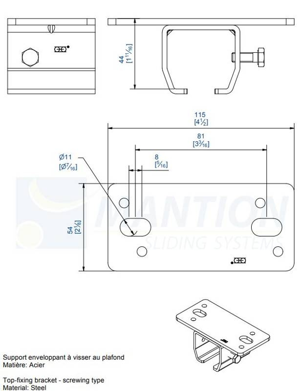 Uchwyt sufitowy MANTION 9038H, ocynk - zdjęcie produktu 2