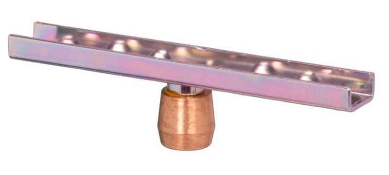 Dolny uchwyt z mosiężną rolką prowadzącą NIKO 34.M00, ocynk - zdjęcie produktu 1