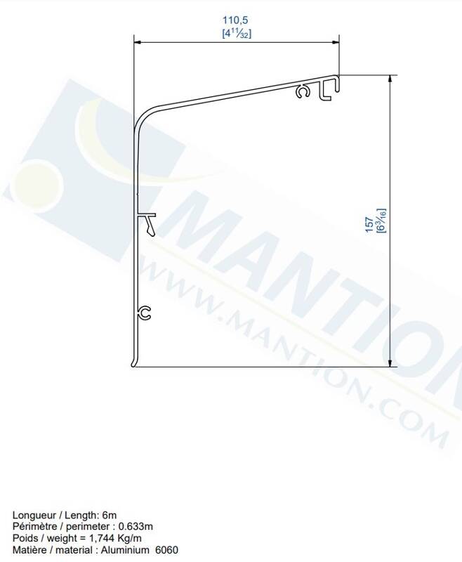 Maskownica MANTION 11164, aluminium - różnorodna forma