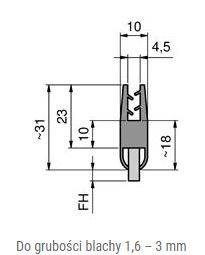 Uszczelka szczotkowa MINK BLA133008
