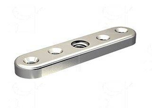 Płytka montażowa U-kształtna do skrzydeł drewnianych MANTION 0036W, ocynk