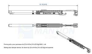 Domykacz MANTION M65S, do drzwi o wadze 10-20 kg