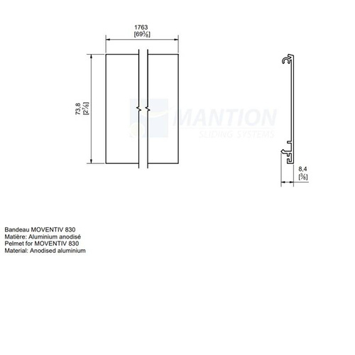 Maskownica MANTION C0013880, aluminium