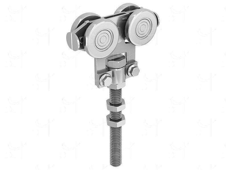 Wózek 4-kołowy z przedłużonym trzpieniem MANTION 9265SL, ocynk