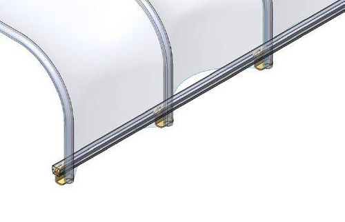 Wózek 4-kołowy do kurtyn samochodowych NIKO 23.X73, ocynk