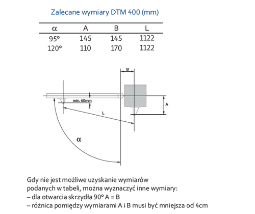 Zestaw DTM400 VARIA do bram dwuskrzydłowych