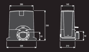 Zestaw do bram przesuwnych BENINCA KBULL424ESA.S.PM