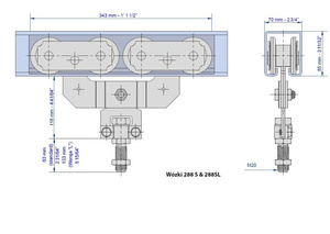 Wózek 8-kołowy MANTION 0288SL, ocynk