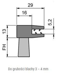 Elastyczna uszczelka szczotkowa MINK FBL1341