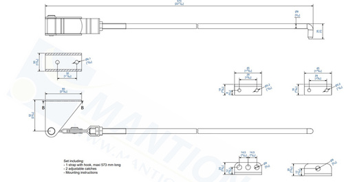 Blokada skrzydła rozwiernego MANTION 1300L