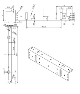 Element montażowy "L" BIRA Hartte MG280L