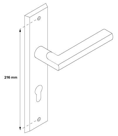 Zewnętrzna klamko-gałka drzwiowa Metal-Bud METRO inox plus