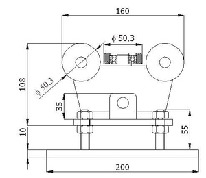 Wózek do bramy WR-5M-60