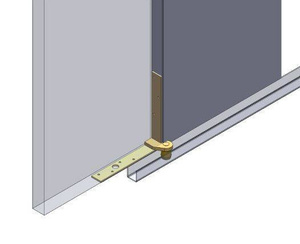 Dolny narożnik do skrzydeł drewnianych NIKO 33.N97, ocynk