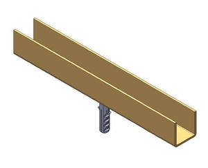 Dolna szyna prowadząca NIKO 34.002, ocynk