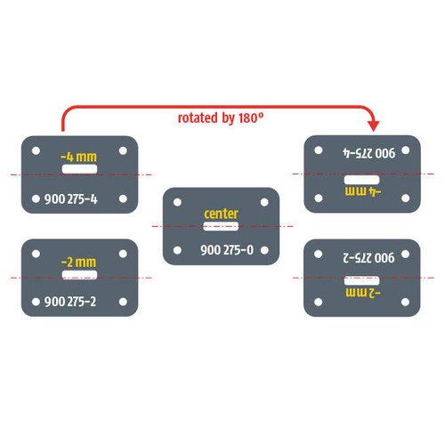 Zestaw dolnych, szerokich gniazd do zasuwy drzwiowej PLANET BM 5x13 mm (900275)