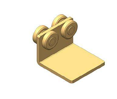 Wózek 4-kołowy do kurtyn samochodowych NIKO 23.R53, ocynk