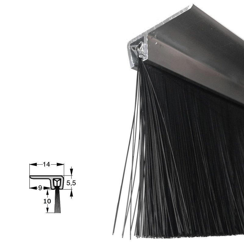 Uszczelka szczotkowa kątowa profil ALU F2-10 3000 mm