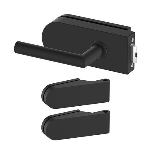 Zestaw okuć do drzwi szklanych Metal-Bud okrągły, bez przebicia