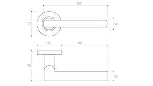 Klamka drzwiowa Metal-Bud METRO
