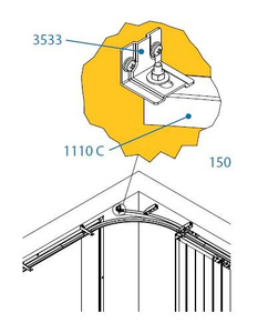 Uchwyt ścienny MANTION 3533, ocynk