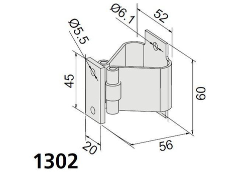 Wzmocniony zatrzask bramowy MANTION 1302, malowanie kataforetyczne, 30 daN