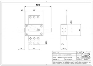 Pojedynczy rozdzielacz do drzwi antywłamaniowych IBFM D1