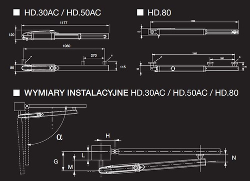 Napęd do bram skrzydłowych BENINCA HD.30AC
