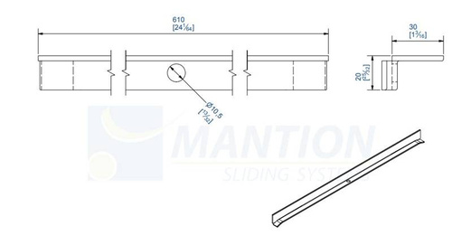 Wspornik łuku MANTION 3539, ocynk