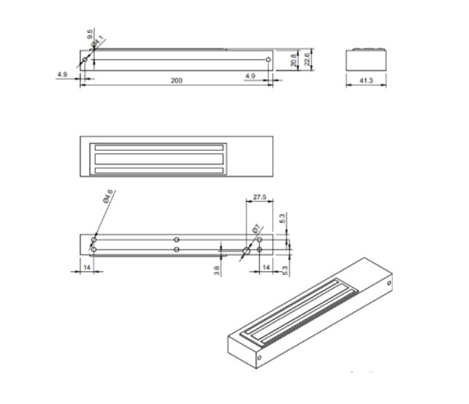 Zwora elektromagnetyczna BIRA Hartte MG180SR - widok z przodu