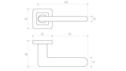 Klamka drzwiowa Metal-Bud ISKRA