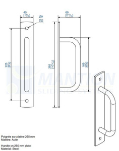 Uchwyt bramowy MANTION 1297, ocynk