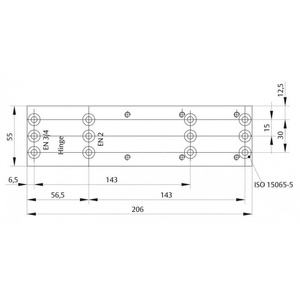 Płytka montażowa ASSA ABLOY DCA161, srebrna