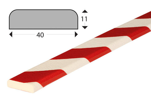 Elastyczny profil ostrzegawczo-ochronny KNUFFI typ F (5000 mm)