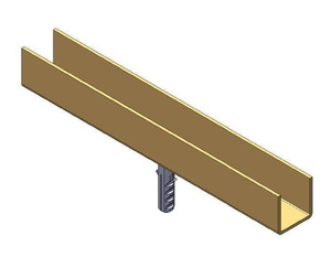 Dolna szyna prowadząca NIKO 33.002, ocynk