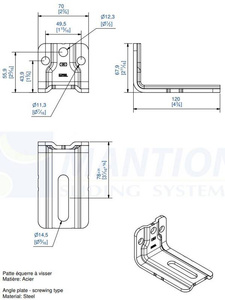 Przedłużony uchwyt ścienny MANTION 6258L, ocynk