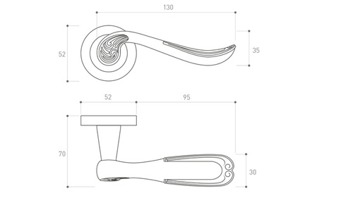 Klamka drzwiowa Metal-Bud TOSCA