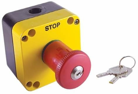 Grzybkowy przycisk bezpieczeństwa z kluczykiem PQ01C4N