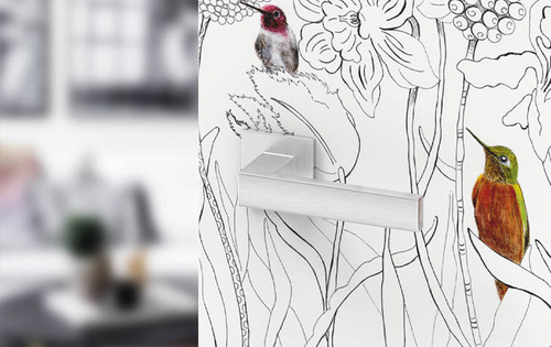 Klamka drzwiowa CORONA FOCUS (szyld kwadratowy Q SLIM)